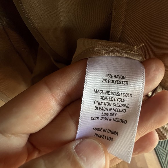 Wonderly Women's‎ Trench Coat with Pockets collar New Size XL - Picture 4 of 14